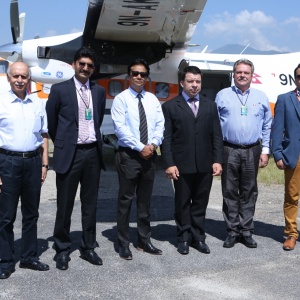 Photo with Ambassador, H.E. Mr. Miloslav Stašek, Honorary Consul Mr. Vishnu Kumar Agarwal, Goma air and Let Kunovice  representative